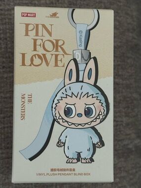 POP MART Labubu Pin for Love Series-Vinyl Plush Pendant Blind Box (A-M)